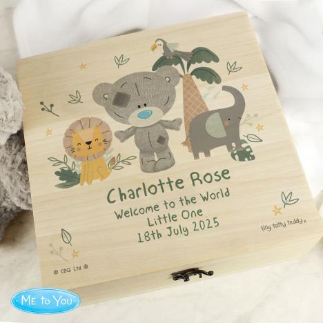 Personalised Tiny Tatty Teddy Jungle Animals Keepsake Box Extra Image 3